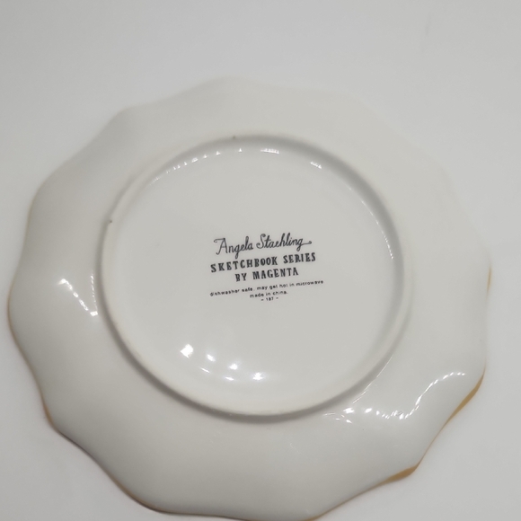 Angela Staehling Chipmunk Plates Set of 2 Gold Rim Woodland Animal - Picture 5 of 8